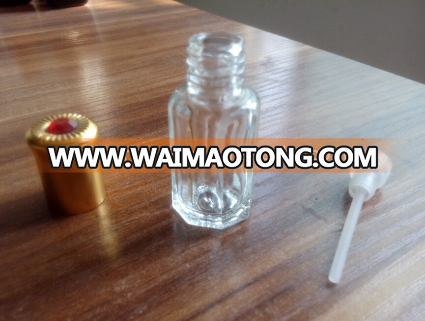 Cap with glass rod Sealing Type 6ml octagonal glass bottles for oil