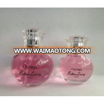 Good design heart shape glass perfume bottle