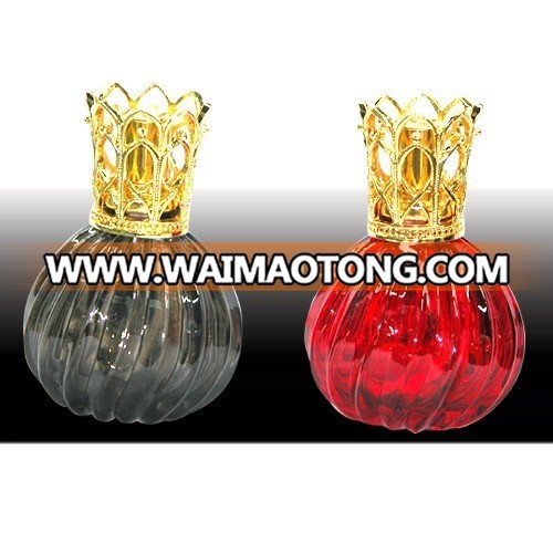 Fragrance lamp with metal cap