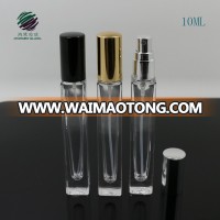 10ml 10 ml square perfume glass bottle refillable perfume spray bottle